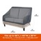 Modern Leisure Renaissance Patio Loveseat Cover, 66 in. L x 4 in. W x 39 in. H, Gray 3023 - alternate 6